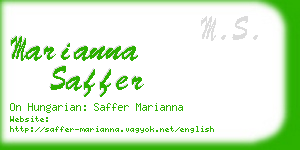 marianna saffer business card